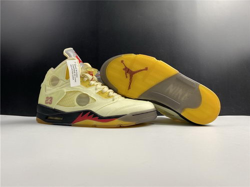 Air Jordan 5s Salt/fire red