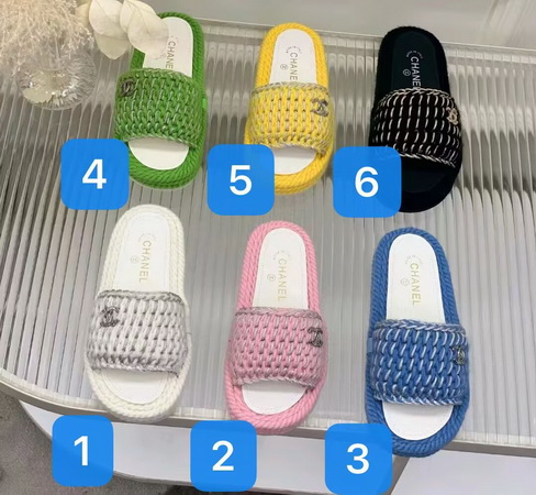 Ch*el slippers women(aaa)-004